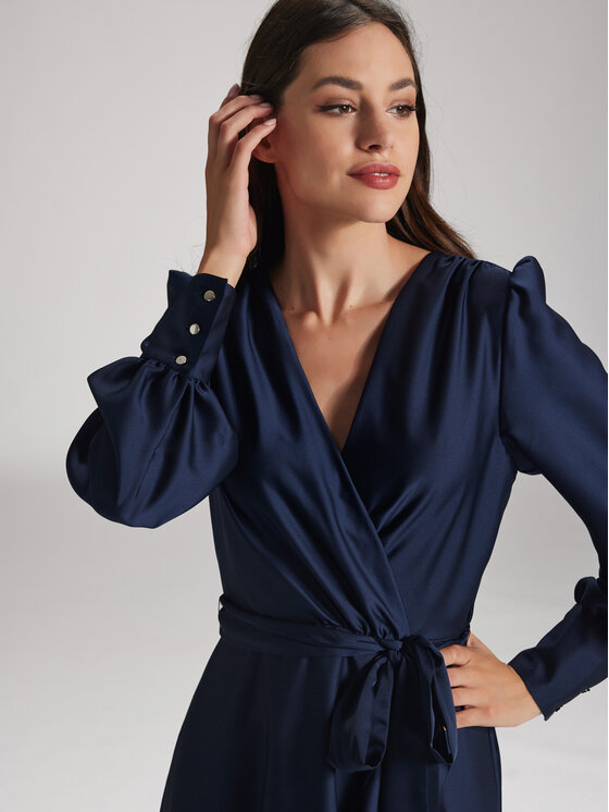 Swing Swing Sukienka koktajlowa 5AE29200 Granatowy Relaxed Fit