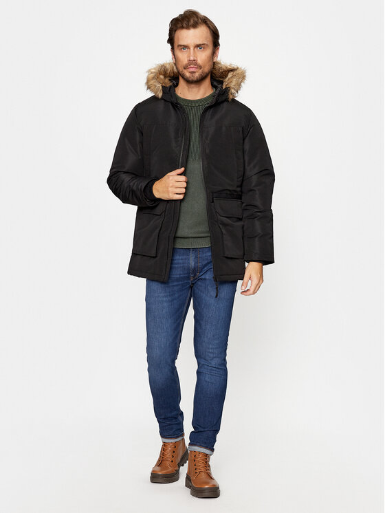 Jack&Jones Jack&Jones Žieminė striukė 12235858 Juoda Regular Fit