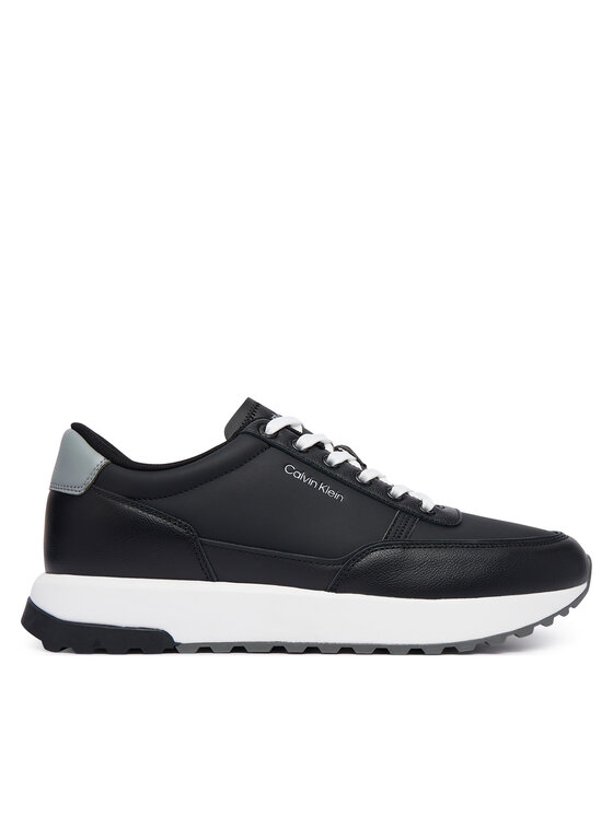 Calvin Klein Calvin Klein Laisvalaikio batai City Runner Laceup Lth Mix HM0HM02214 Juoda