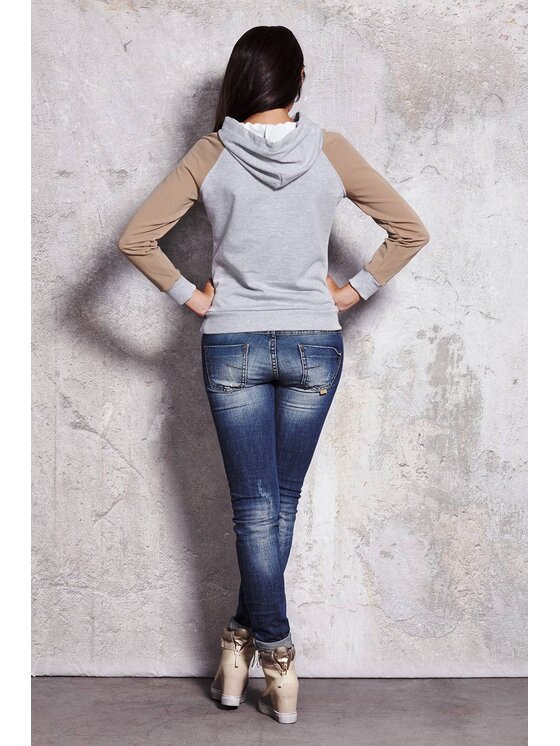 Infinite You Infinite You Mikina M029 Béžová Basic Fit