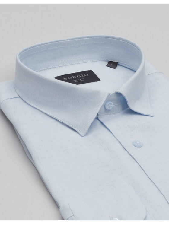 Borgio Borgio Koszula LINOSA Niebieski Slim Fit