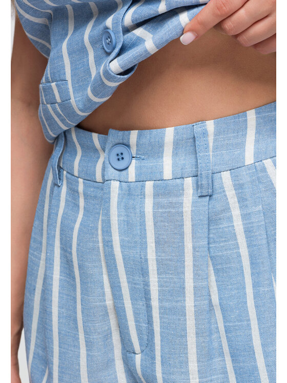Ombre Ombre Szorty materiałowe OW-ST-E0017 Niebieski Relaxed Fit