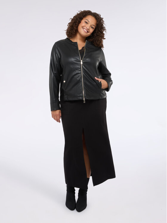 Fiorella Rubino Fiorella Rubino Giacca in similpelle R351T001228N033 Nero Regular Fit