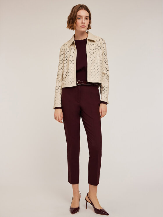 Motivi Motivi Spodnie materiałowe P203Q003759N036 Bordowy Regular Fit