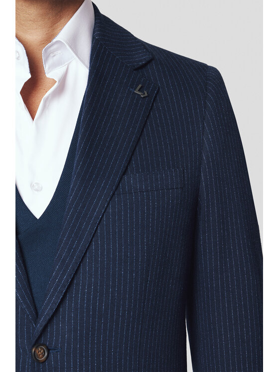 Lancerto Lancerto Marynarka Lecce MA131224000014 Granatowy Slim Fit