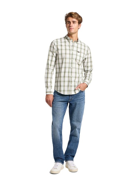 Lee Lee Koszula 112363897 Beżowy Regular Fit