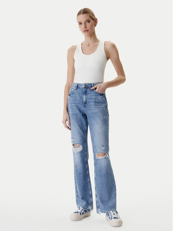 Guess Guess Jeansy W6RA33 D3Y0U Modrá Straight Fit