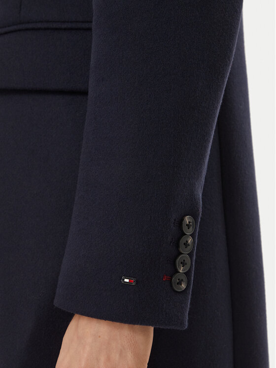 Tommy Hilfiger Tommy Hilfiger Cappotto di lana WW0WW51106 Blu scuro Slim Fit