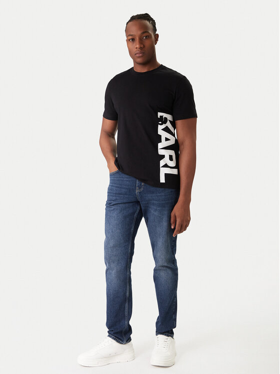 KARL LAGERFELD KARL LAGERFELD Póló A2M46038 Fekete Regular Fit