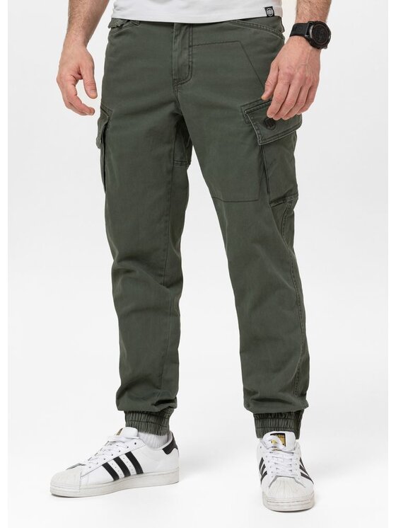 PITBULL PITBULL Joggery SCOTT Zielony Regular Fit