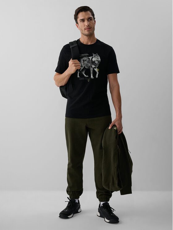 4F 4F T-Shirt OVERLAND Czarny Regular Fit