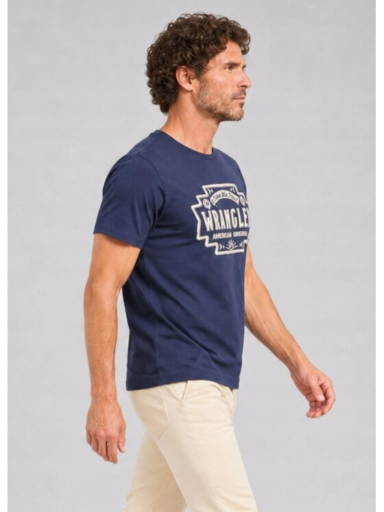 Wrangler Wrangler T-shirt Americana Tee Blu Regular Fit