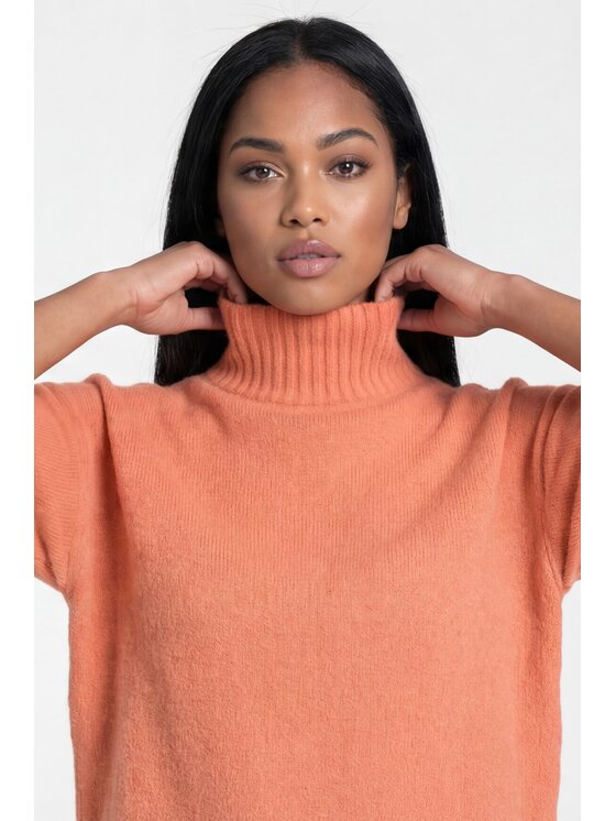 FIGL FIGL Svetr M1324 Oranžová Loose Fit