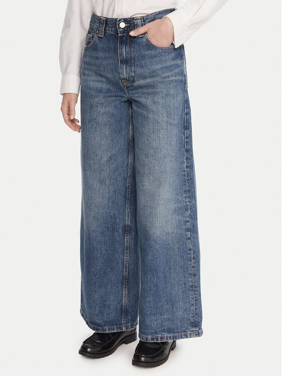 Tommy Hilfiger Tommy Hilfiger Blugi WW0WW46731 Albastru Wide Leg