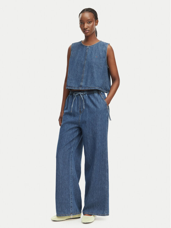 Tommy Jeans Tommy Jeans Traperice DW0DW23008 Plava Wide Leg