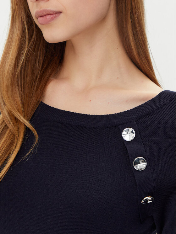 Morgan Morgan Kötött ruha 251-RMVALI Sötétkék Slim Fit