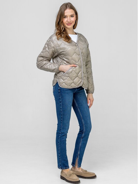 Perso Perso Bunda pro přechodné období BLE260048F Béžová Regular Fit