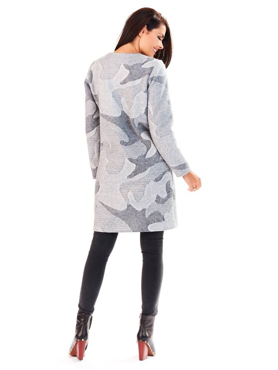 Awama Awama Sweter A199 Szary Basic Fit