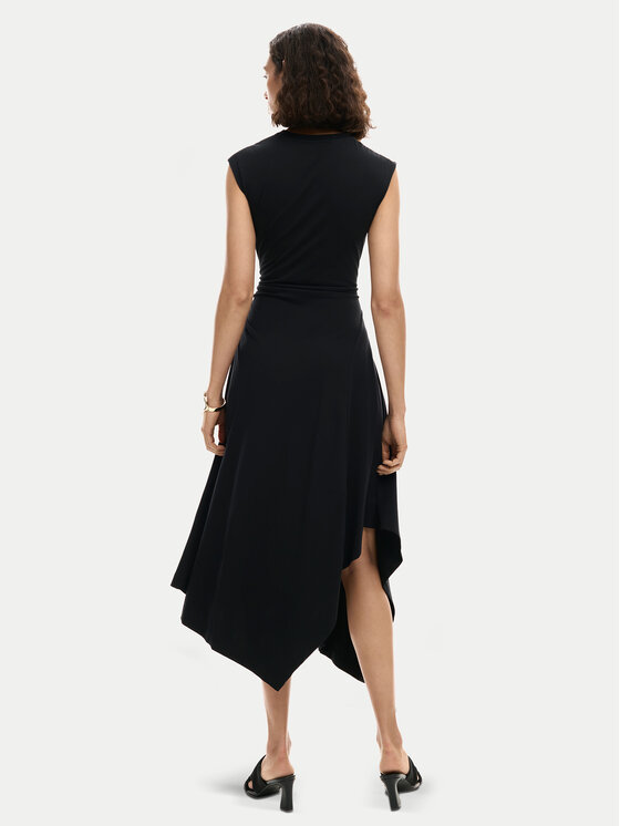 Desigual Desigual Kleid für den Alltag Leyter 26SWVK50 Schwarz Regular Fit