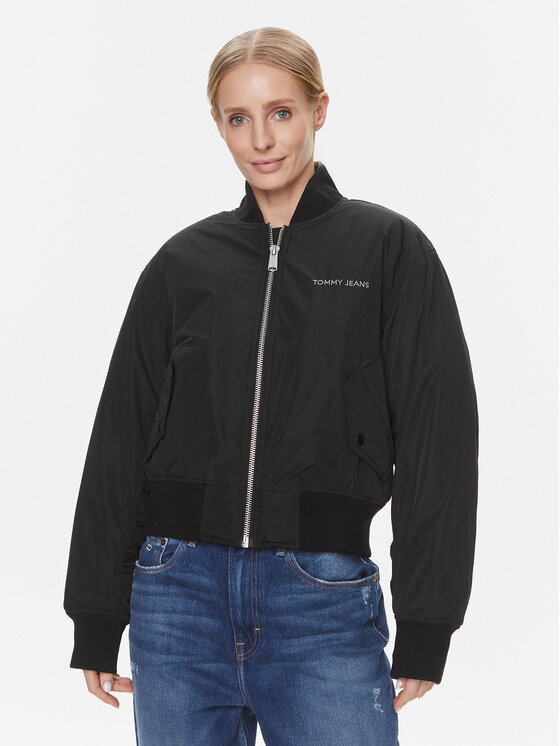 Tommy Jeans Tommy Jeans Bunda bomber Classics DW0DW17240 Černá Regular Fit
