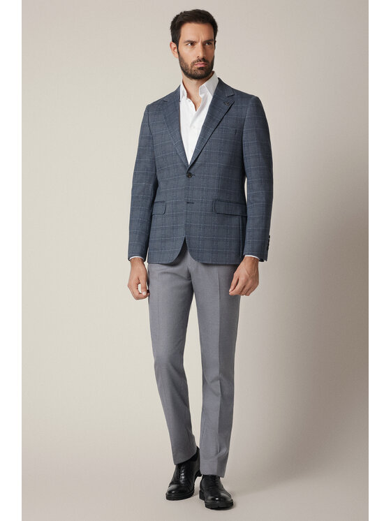 Lancerto Lancerto Marynarka Pacentro MA131225000010 Granatowy Slim Fit