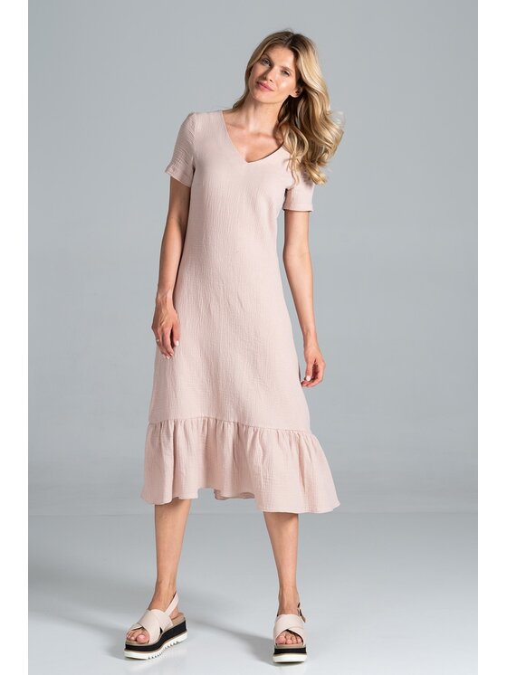 FIGL FIGL Φόρεμα M827 Μπεζ Regular Fit