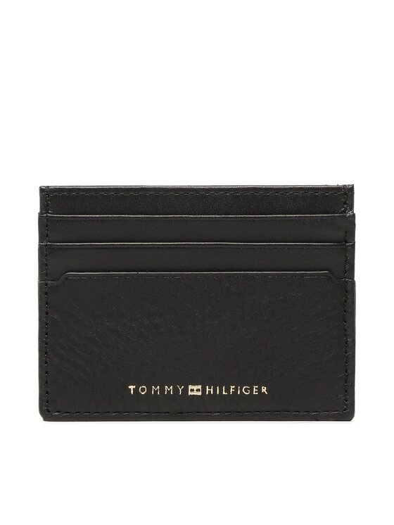 Tommy Hilfiger Etui pentru carduri Th Premium Leather Cc Holder AM0AM10987 Negru