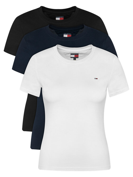 Tommy Jeans Set de tricouri DW0DW22175 Colorat Slim Fit