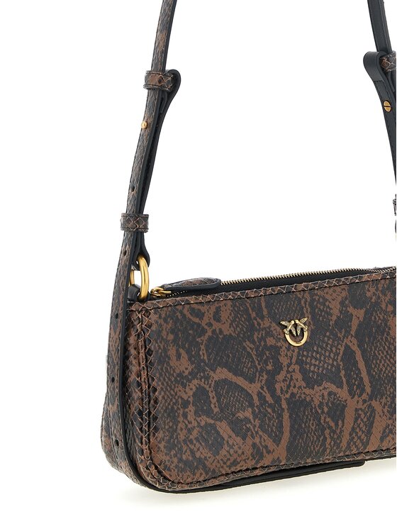 PINKO PINKO Torebka Brown Calfskin Crossbody Brązowy