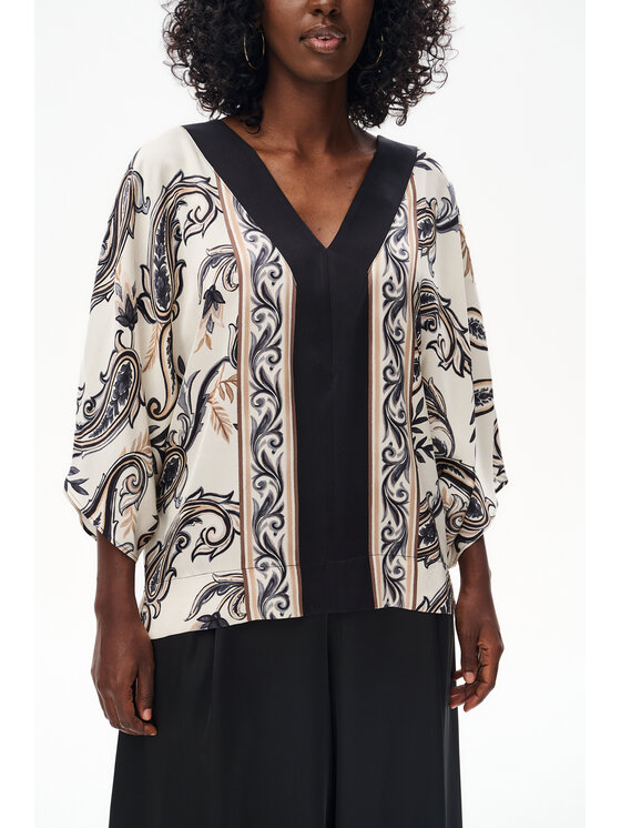 blue shadow blue shadow Bluzka Mistery Czarny Regular Fit