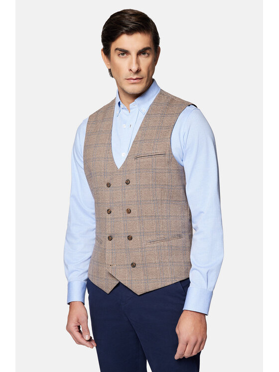 Lancerto Lancerto Kamizelka Comporta KA131124000004 Beżowy Slim Fit