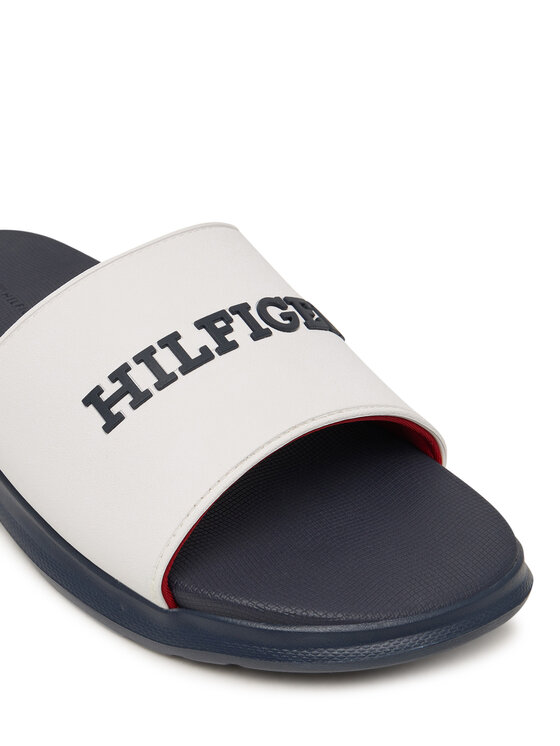 Tommy Hilfiger Tommy Hilfiger Šľapky Dual Density Hilfiger Pool Slide FM0FM05797 Biela