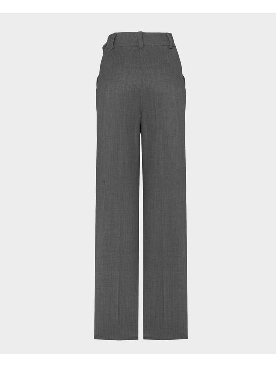 BENU BENU Spodnie materiałowe szare Szary Straight Fit
