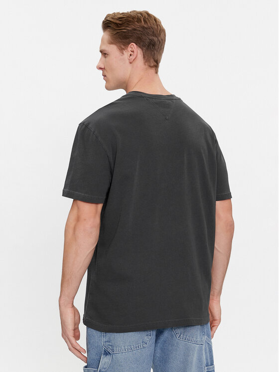 Tommy Jeans T-Shirt Vintage Tiger DM0DM18281 Schwarz Regular Fit  