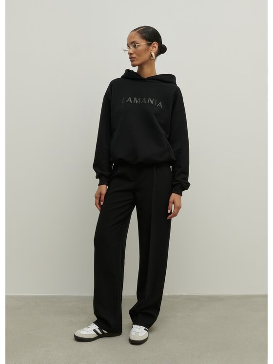 La Mania La Mania Felpa MONOCHROME 3 Nero Classic Fit