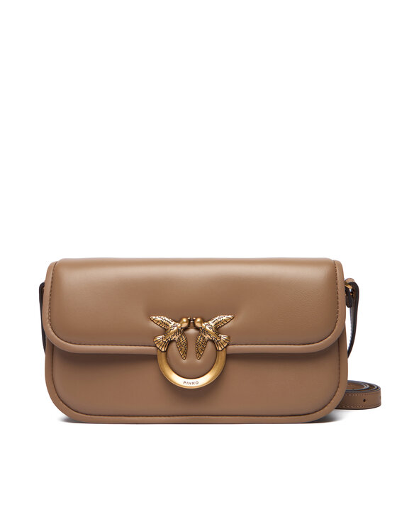 PINKO PINKO Дамска чанта Love Box Baguette Al 25-26 PLTT 105083 A26L Кафяв