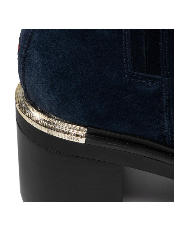Tommy Hilfiger Tommy Hilfiger Čizme Th Outdoor Mid Heel Boot FW0FW05940 Tamnoplava
