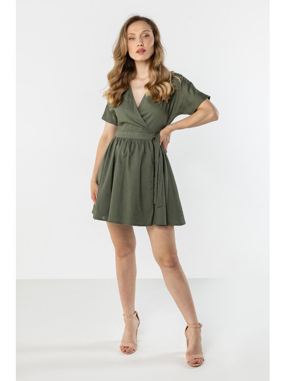 Awama Awama Sukienka letnia A769 Khaki