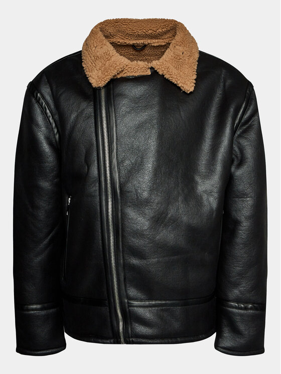 Redefined Rebel Redefined Rebel Geacă din imitație de piele 225095 Negru Regular Fit