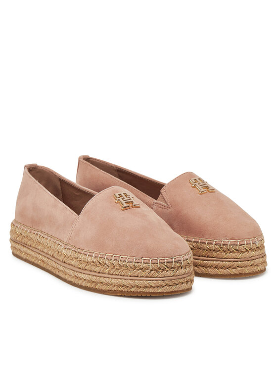 Tommy Hilfiger Tommy Hilfiger Espadrilles Suede Platform Espadrille FW0FW08586 Bézs