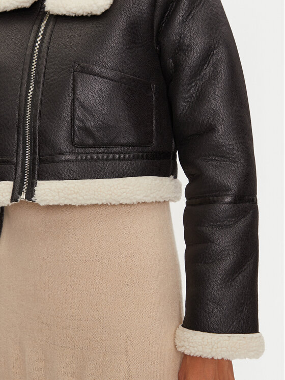 Brave Soul Brave Soul Яке от имитация на кожа LJK-MAX683 Черен Regular Fit