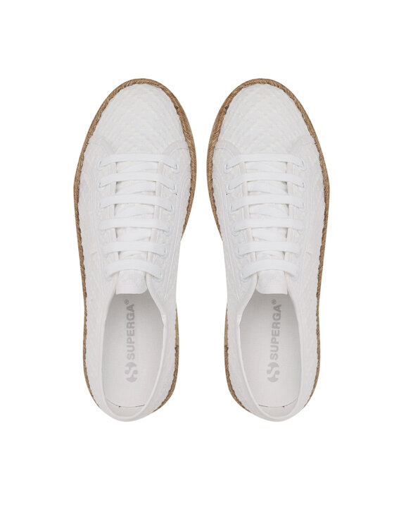 Superga Espadrilles 2790 Rope Macrame Rhombus S3126PW Blanc