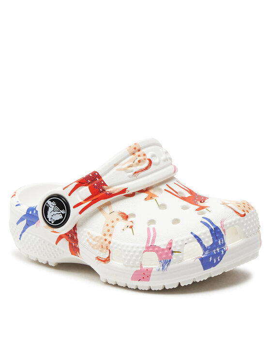 Crocs Crocs Iešļūcenes Classic Character Print Clog T 209697 Balts