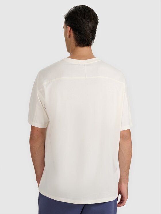 4F 4F T-Shirt 4FWAW25TTSHM2401-12S Biały Oversize