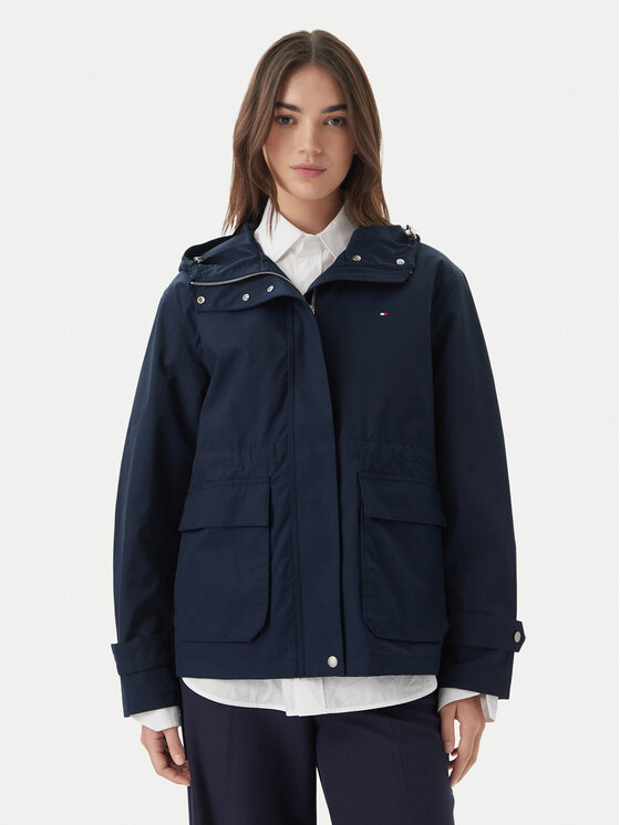 Tommy Hilfiger Tommy Hilfiger Prechodná bunda Utility WW0WW48612 Tmavomodrá Relaxed Fit