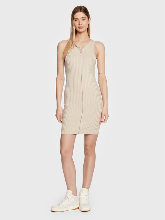 Calvin Klein Jeans Calvin Klein Jeans Kleid für den Alltag J20J220745 Beige Slim Fit
