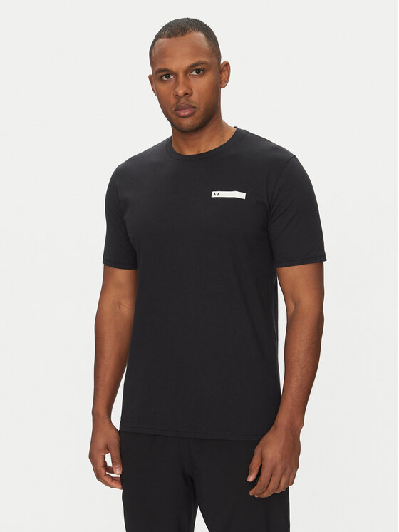 Under Armour Under Armour Футболка Strip Logo 1390203 Чорний Relaxed Fit