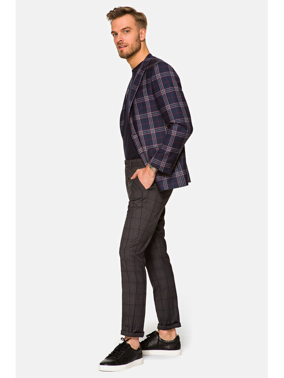 Lancerto Lancerto Marynarka Lanzarote Granatowy Regular Fit