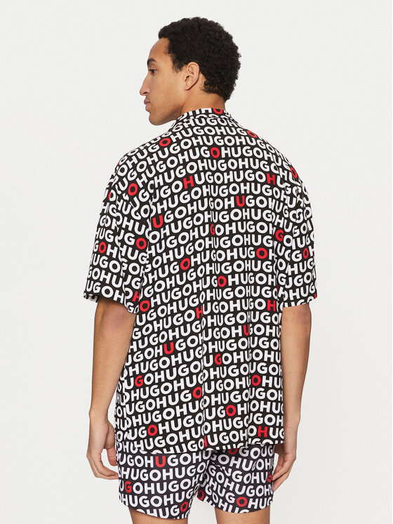HUGO HUGO Camicia Beach 50540065 Nero Regular Fit