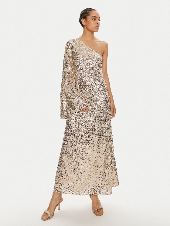 ROTATE ROTATE Abendkleid Safra 1128861531 Goldfarben Loose Fit